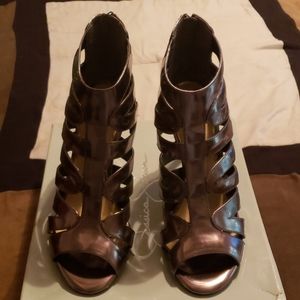 Metallic Strappy Sandal - Never Worn